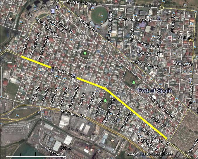 Woodbrook, Port of Spain, Trnidad, TT_1_Google Maps_Digital Globe+google-2015